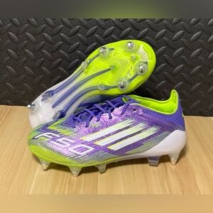 adidas F50 Elite SG Soccer Cleats Purple Green JH7633 Mens‎ Size 5